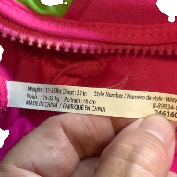 Kids SwimSchool UPF 50 Flamingo Pink & Green Swim Vest Adjustable Strap 33-55 lb - Picture 4 of 6